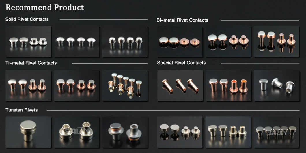 Contact Tips for Omnipotence Breakers Electrical Contact Tips for Relays Contact Point