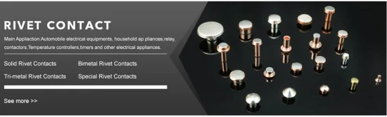 Pontas de contato de prata Agcdo Tri-Metal OEM de contato móvel Rebite com dupla quebra Microinterruptor -Mv-16