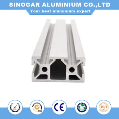 Liga de Alumínio Anodizado Prata 8mm Slot 4040 Perfil de Alumínio Industrial para Molduras