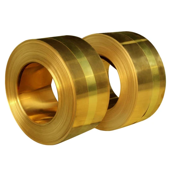 Tira composta de cobre e aço revestido de metal dourado Tu1 T2 99,9% C11000 C10200 Tira de cobre puro livre de oxigênio 0,1-3 mm